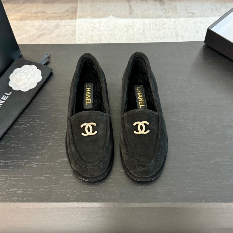 Ch*el leather shoes